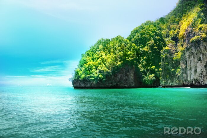 Fotobehang Exotisch kustlandschap