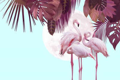 Exotisch motief van flamingo