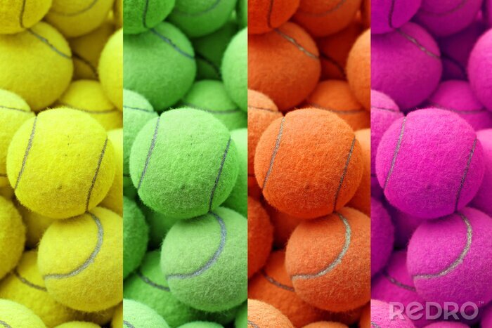 Fotobehang exotische kleur tennisbal