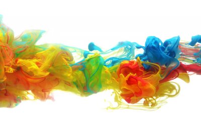 Fotobehang Explosie van gekleurde inkt