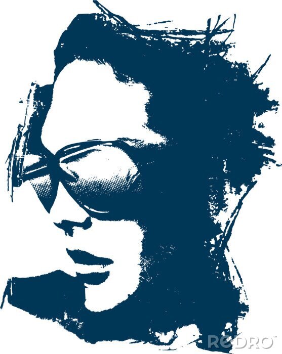 Fotobehang Fancy vrouw illustratie