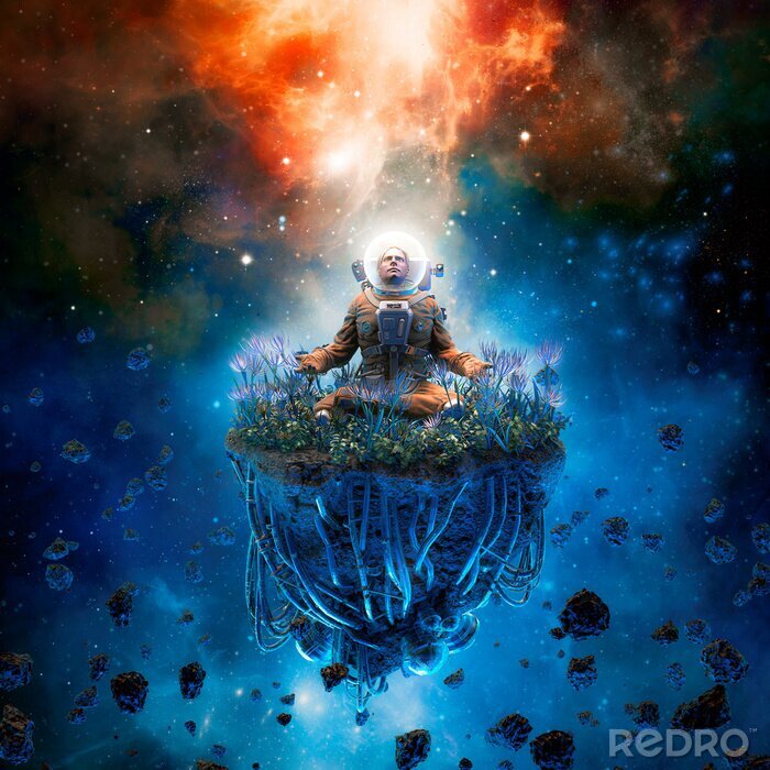 Fotobehang Fantasie ruimtescène