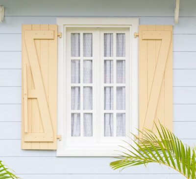 Fotobehang fenêtre de maison Creools, île de la Réunion