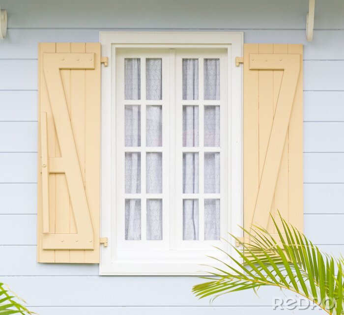 Fotobehang fenêtre de maison Creools, île de la Réunion