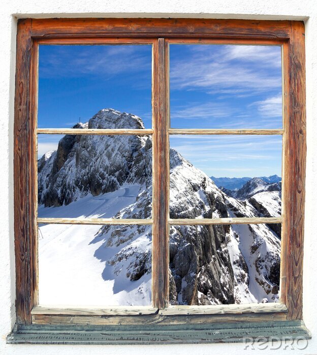 Fotobehang Fensterblcik Dachstein