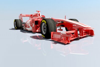 Fotobehang Ferrari-auto in 3D