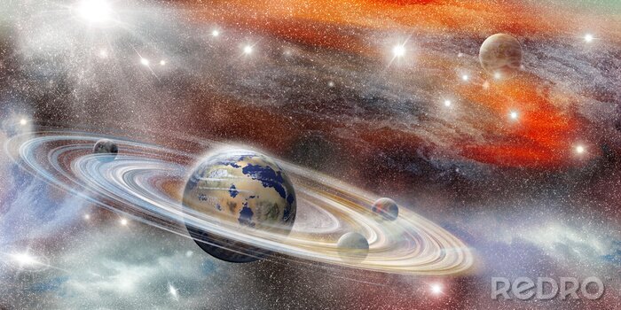 Fotobehang Fictieve planeten in de ruimte