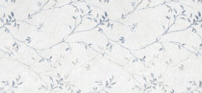 Sticker Fijne blauwe takken tegen een betonnen achtergrond