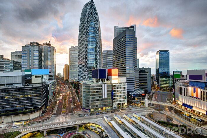 Fotobehang Financieel district in Tokio