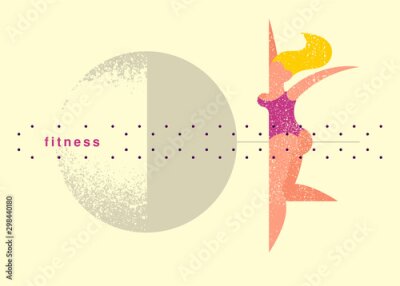 Fotobehang fitness meisje