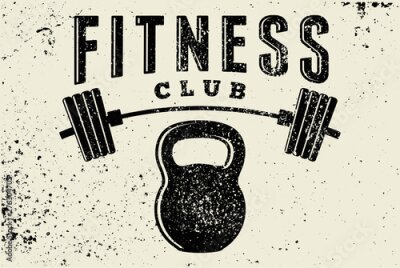 Fotobehang Fitnessclub typografie