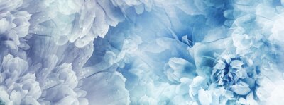 Fotobehang Florale achtergrond met blauwe bloemen