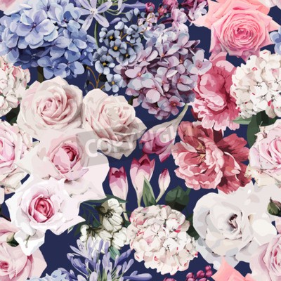 Fotobehang Florale compositie met pioenen
