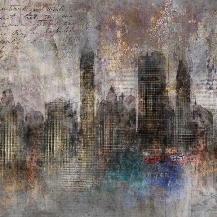 Fotobehang Fond ville grunge