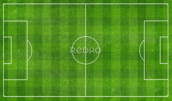 Fotobehang football  field top view