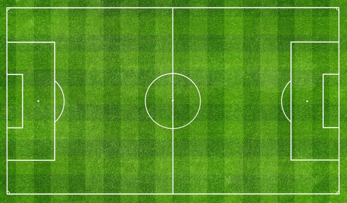 Fotobehang football  field top view