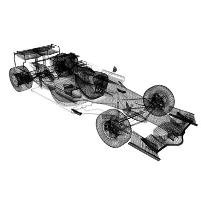 Fotobehang Formule 1 3D automodel