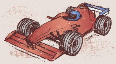 Formule 1 race. Grunge stijl