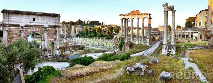 Fotobehang Forum Romanum in de avond