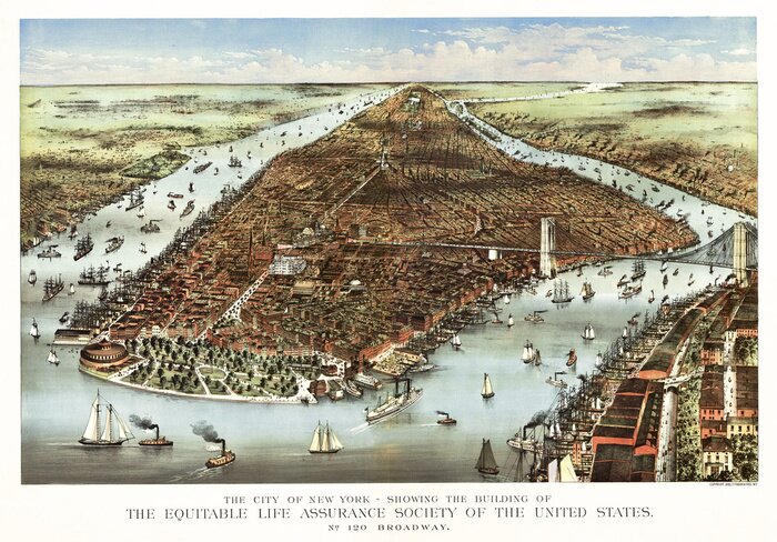 Fotobehang Foto van New York uit het verleden