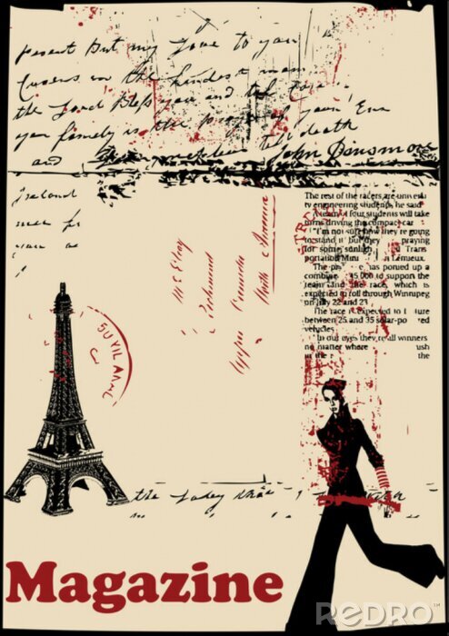 Fotobehang Frans schrift en symbolen