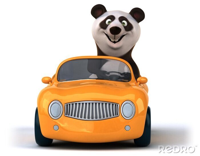 Fotobehang Fun panda