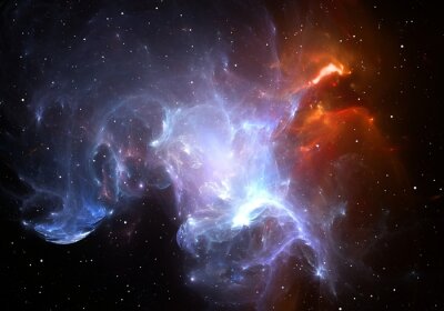 Fotobehang Galaxy en sterren aan de nachtelijke hemel