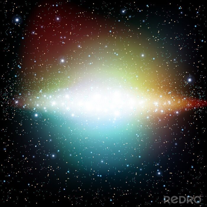 Fotobehang Galaxy in een gekleurd heelal