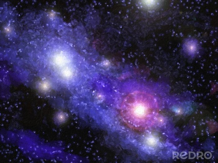 Fotobehang Galaxy in paarse kleuren