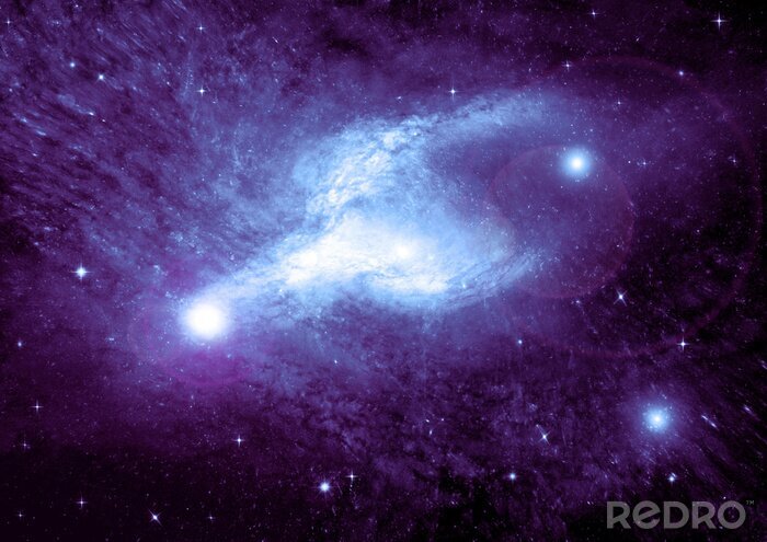 Fotobehang Galaxy op een donkere achtergrond