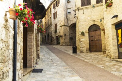 Fotobehang Gebouwen in een oude stad van Toscane