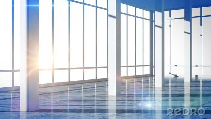 Fotobehang Geef modern lege interieur kantoor