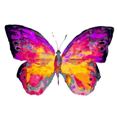 Fotobehang Geel-paarse vlinder