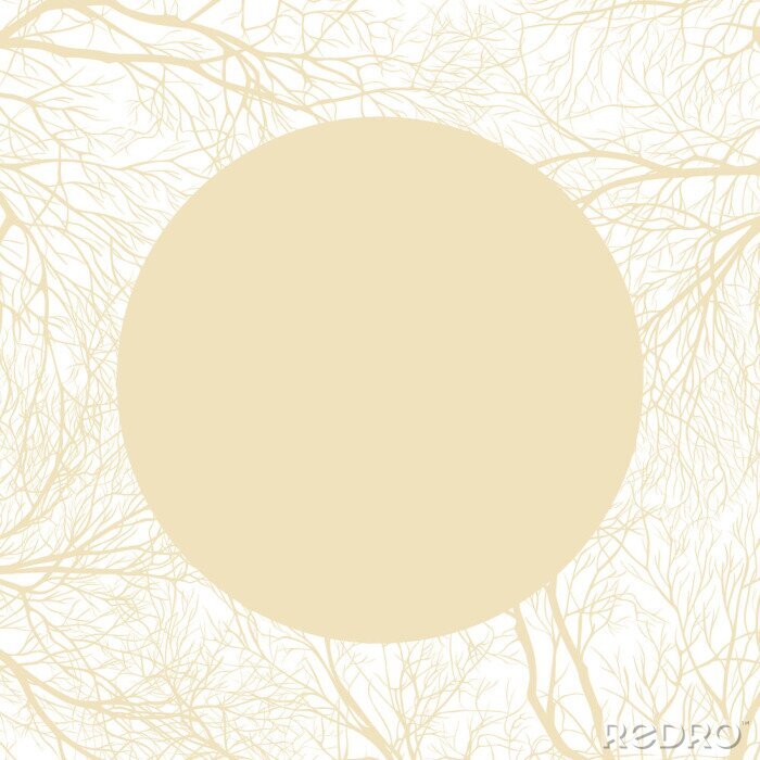 Fotobehang Geel thema met boom