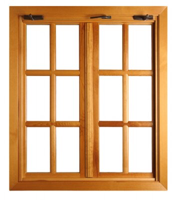 Fotobehang Geïsoleerde raamkozijn