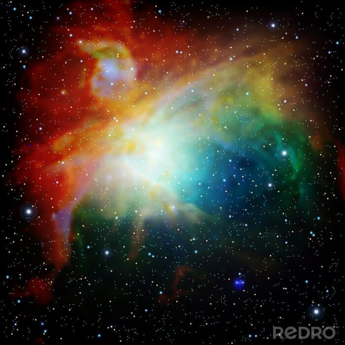 Fotobehang Gekleurd universum met galaxy en sterren