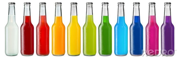 Fotobehang Gekleurde dranken in flessen