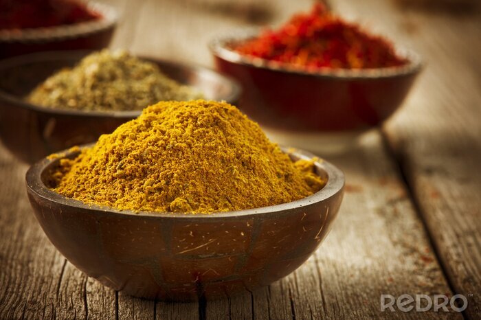 Fotobehang Gekleurde Indiase kruiden