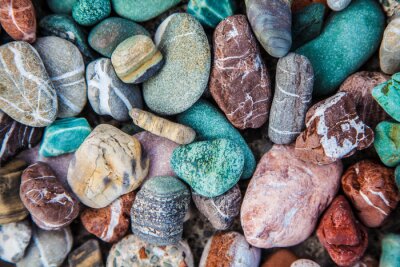 Fotobehang Gekleurde stenen uit de zee