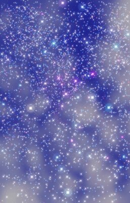 Fotobehang Gekleurde sterren in de Melkweg