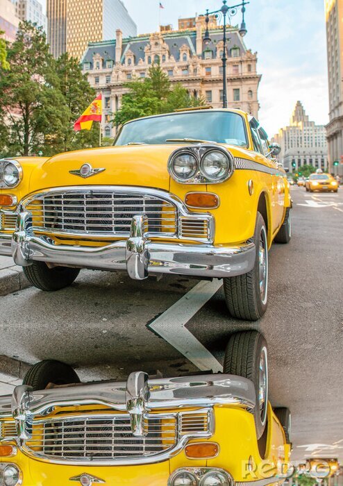 Fotobehang Gele taxi in de straten van New York