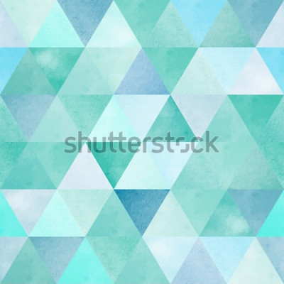 Fotobehang Geometrisch blauw patroon