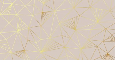 Fotobehang Geometrisch ontwerp met gele elementen