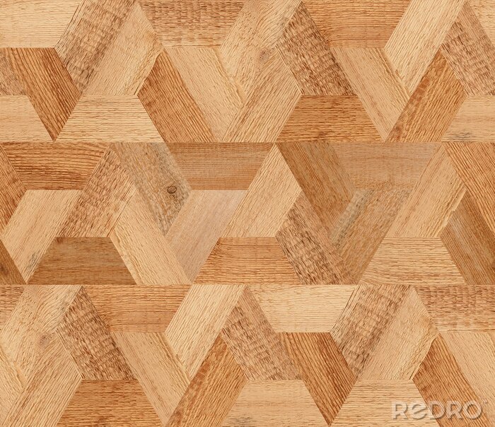 Fotobehang Geometrisch patroon met houten panelen