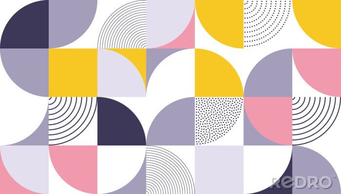 Fotobehang Geometrisch Scandinavisch ontwerp met cirkels