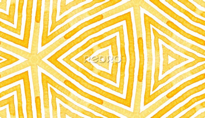 Fotobehang Geometrische aquarel in oranje