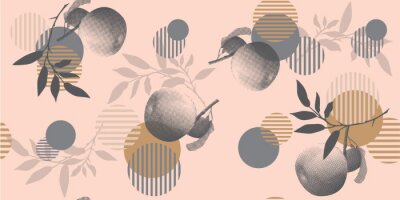 Geometrische collage met appels