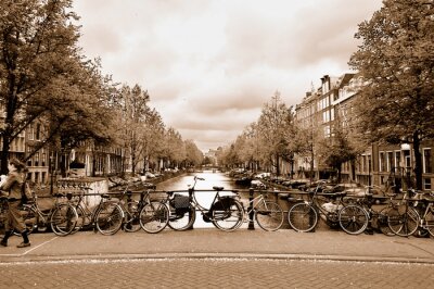 Gezicht op de stad Amsterdam