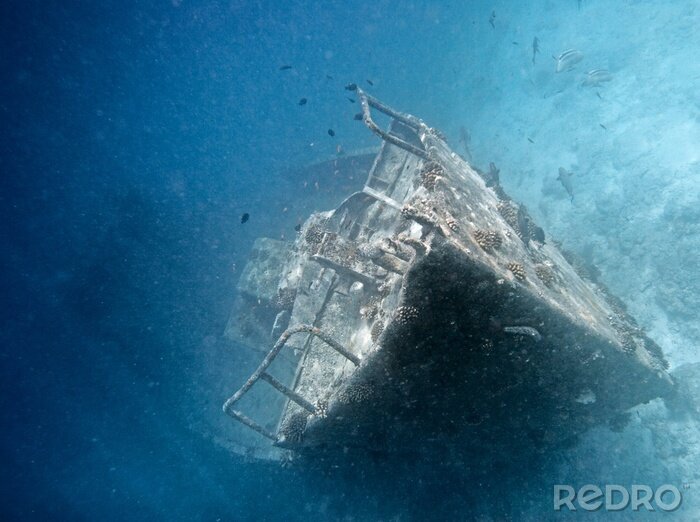 Fotobehang Gezonken schip