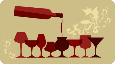 giet wijn in wijnglazen